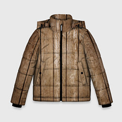 Куртка зимняя для мальчика Texture Wood, цвет: 3D-черный