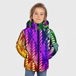 Куртка зимняя для мальчика Радужные колоски, цвет: 3D-черный — фото 2