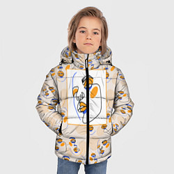 Куртка зимняя для мальчика Лица в графике, цвет: 3D-черный — фото 2
