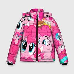 Куртка зимняя для мальчика Pinkie Pie pattern, цвет: 3D-красный