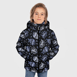 Куртка зимняя для мальчика Раковины и звезды, цвет: 3D-черный — фото 2