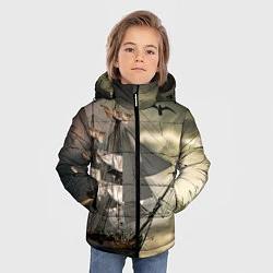 Куртка зимняя для мальчика Парусник, цвет: 3D-светло-серый — фото 2