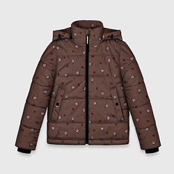 Куртка зимняя для мальчика The Binding of Isaac small pattern, цвет: 3D-красный