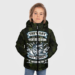 Куртка зимняя для мальчика Рыбалка на щуку, цвет: 3D-черный — фото 2