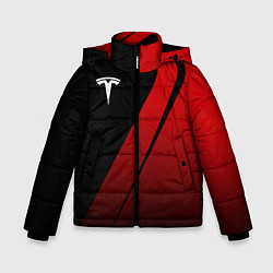 Куртка зимняя для мальчика TESLA MOTORS ТЕСЛА, цвет: 3D-красный
