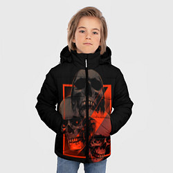 Куртка зимняя для мальчика Skulls Черепа, цвет: 3D-черный — фото 2