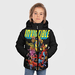 Куртка зимняя для мальчика Неуязвимый Invincible, цвет: 3D-черный — фото 2