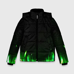 Куртка зимняя для мальчика Зеленый огонь, цвет: 3D-красный