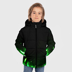 Куртка зимняя для мальчика Зеленый огонь, цвет: 3D-красный — фото 2