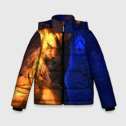 Куртка зимняя для мальчика Furry lion, цвет: 3D-черный