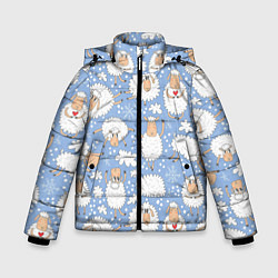 Куртка зимняя для мальчика Счастливые овечки, цвет: 3D-красный