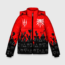Куртка зимняя для мальчика THE WITCHER 5, цвет: 3D-красный