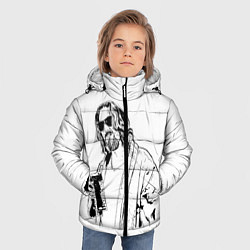 Куртка зимняя для мальчика Большой Лебовски Big Lebowski, цвет: 3D-черный — фото 2