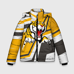 Куртка зимняя для мальчика Тигр, цвет: 3D-светло-серый