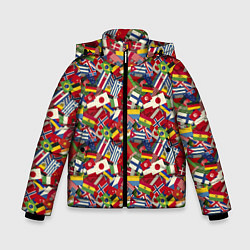 Куртка зимняя для мальчика Страны Мира, цвет: 3D-красный