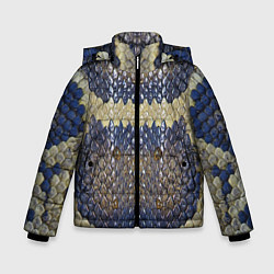 Куртка зимняя для мальчика Рептилоид Змея, цвет: 3D-черный