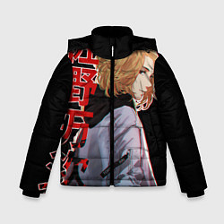 Куртка зимняя для мальчика Токийские мстители, цвет: 3D-черный