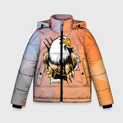 Куртка зимняя для мальчика Орел 3D, цвет: 3D-черный