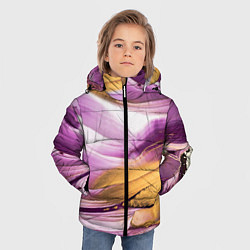 Куртка зимняя для мальчика Наслоение красок, цвет: 3D-черный — фото 2