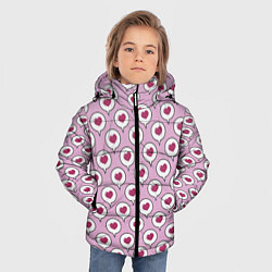 Куртка зимняя для мальчика Сердечки в облачках, цвет: 3D-черный — фото 2