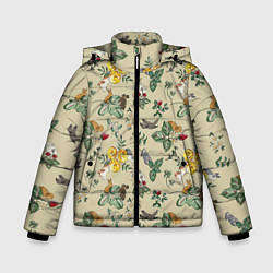 Зимняя куртка для мальчика Зайчики с Цветочками