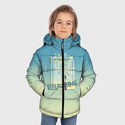 Куртка зимняя для мальчика Время релакса, цвет: 3D-черный — фото 2