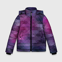 Куртка зимняя для мальчика Фиолетово-бордовый узор, цвет: 3D-красный