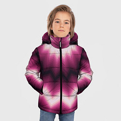 Куртка зимняя для мальчика Черно-пурпурный калейдоскоп, цвет: 3D-красный — фото 2