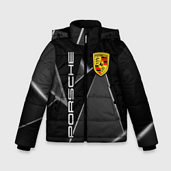 Куртка зимняя для мальчика Порше Porsche, цвет: 3D-черный