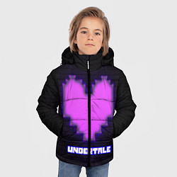 Куртка зимняя для мальчика UNDERTALE PURPLE HEART, цвет: 3D-черный — фото 2
