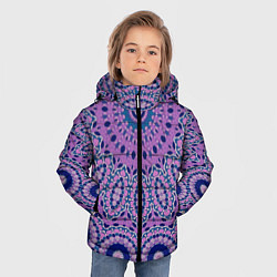 Куртка зимняя для мальчика Сиреневый калейдоскоп, цвет: 3D-черный — фото 2