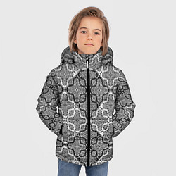 Куртка зимняя для мальчика Черно-белый орнамент, цвет: 3D-черный — фото 2