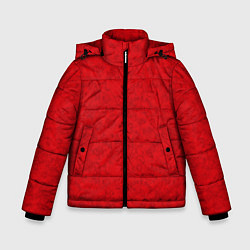Зимняя куртка для мальчика Ярко-красный мраморный узор