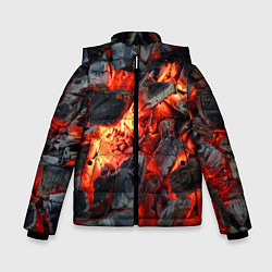 Куртка зимняя для мальчика Древесные угли, цвет: 3D-черный