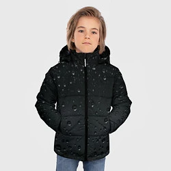 Куртка зимняя для мальчика Ночной дождь, цвет: 3D-черный — фото 2