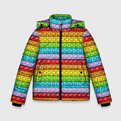 Куртка зимняя для мальчика GLITCH POP IT ГЛИТЧ ПОП ИТ, цвет: 3D-светло-серый
