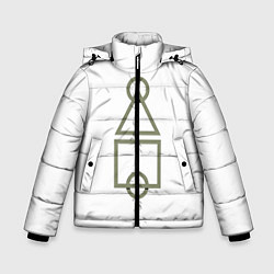 Куртка зимняя для мальчика Игра в кальмара, цвет: 3D-черный