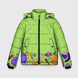 Куртка зимняя для мальчика Halloween art, цвет: 3D-черный