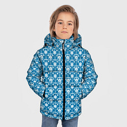 Куртка зимняя для мальчика Снеговик Хоккей, цвет: 3D-светло-серый — фото 2
