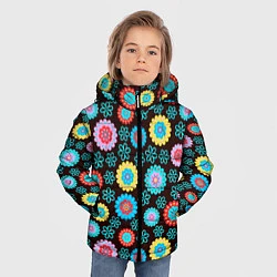 Куртка зимняя для мальчика Flоwers, цвет: 3D-черный — фото 2
