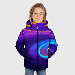 Куртка зимняя для мальчика Аква принт, цвет: 3D-черный — фото 2