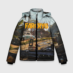 Куртка зимняя для мальчика Far Cry 6 game art, цвет: 3D-светло-серый