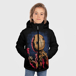Куртка зимняя для мальчика Живое Чучело Halloween, цвет: 3D-черный — фото 2
