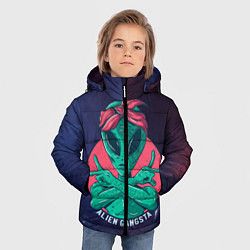 Куртка зимняя для мальчика Инопланетянин Гангста, цвет: 3D-черный — фото 2