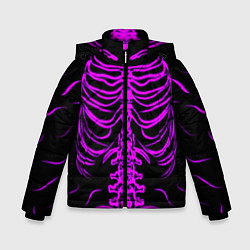 Куртка зимняя для мальчика Розовые кости, цвет: 3D-черный