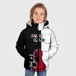 Куртка зимняя для мальчика Игра в кальмара SG, цвет: 3D-светло-серый — фото 2