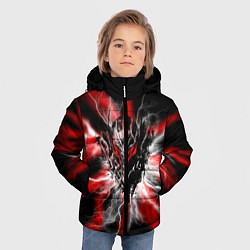 Куртка зимняя для мальчика Berserk разряд молнии, цвет: 3D-красный — фото 2