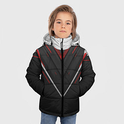 Куртка зимняя для мальчика Футуристический вектор, цвет: 3D-светло-серый — фото 2