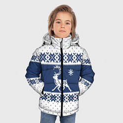 Куртка зимняя для мальчика Северный Олень звезда, цвет: 3D-черный — фото 2