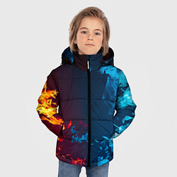 Куртка зимняя для мальчика Лёд и Пламя Black, цвет: 3D-черный — фото 2